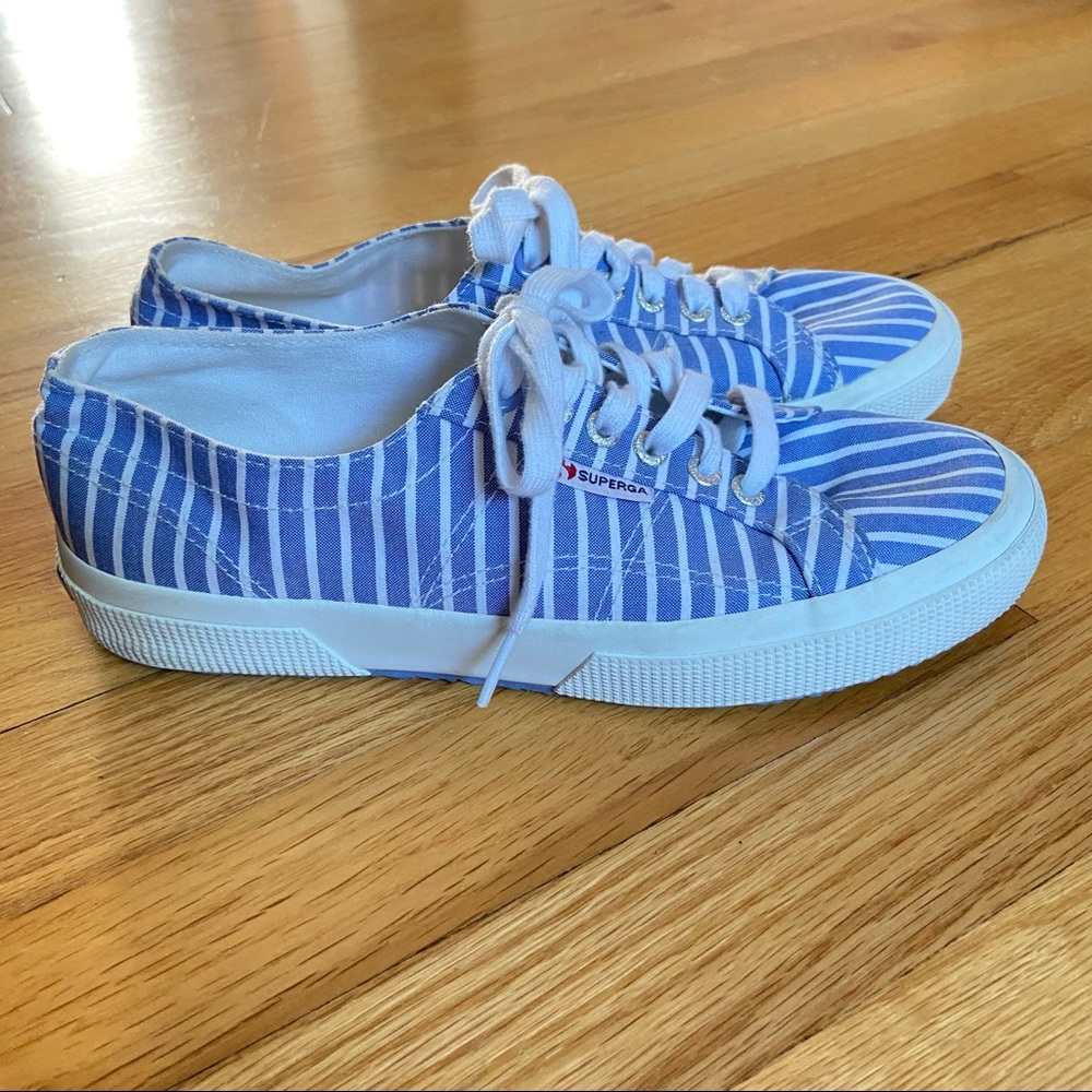 Superga Canvas Sneakers Blue Stripe Size 40 / 9